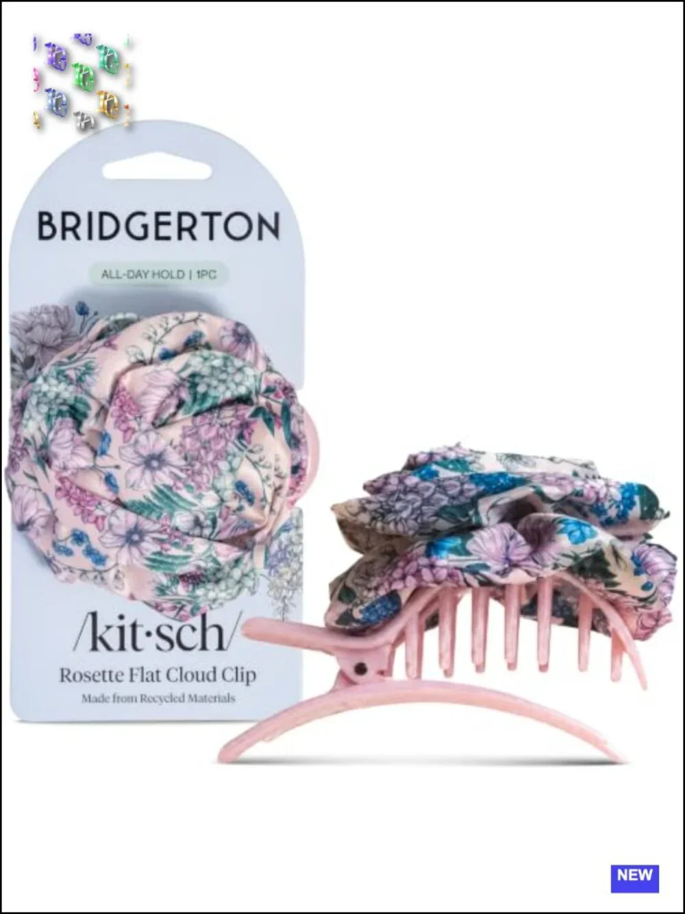 Medium Satin Rosette Flat Hair Clips - Strong Hold Claw Clips for Thick & Fine